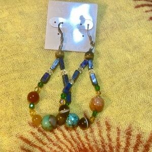 Handmade Gemstone and Crystal Beaded Earrings